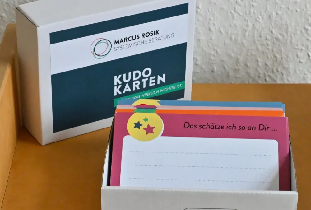 Kudos-Karten zum Mitteilen von Dankbarkeit, Wertschätzung, Anerkennung und Respekt.