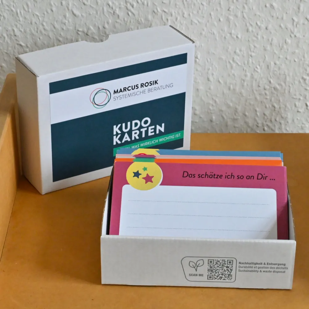 Kudos-Karten zum Mitteilen von Dankbarkeit, Wertschätzung, Anerkennung und Respekt.